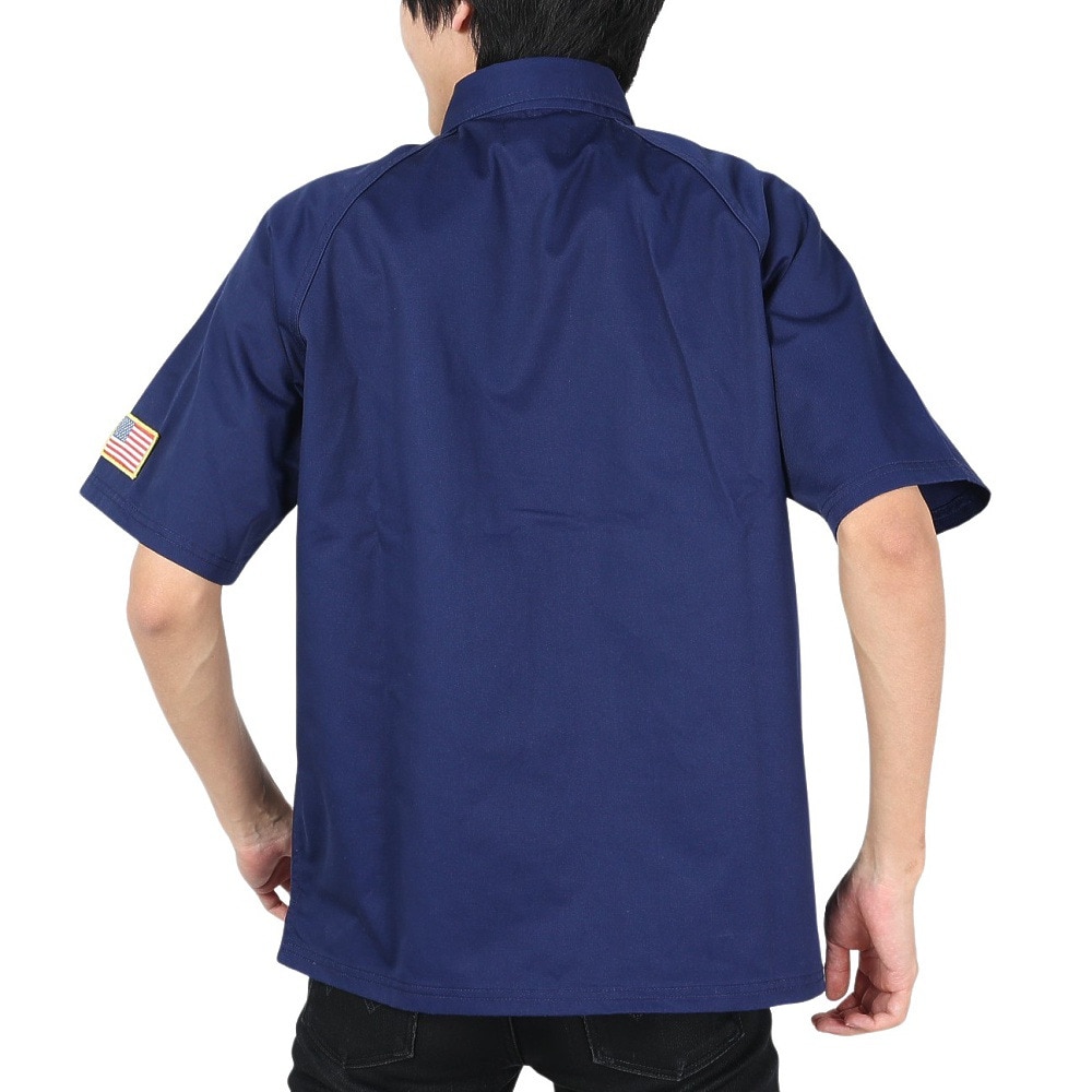 エクストララージ（XLARGE）（メンズ）半袖シャツ メンズ ロゴ PATCH ワークシャツ 101232014004-NAVY