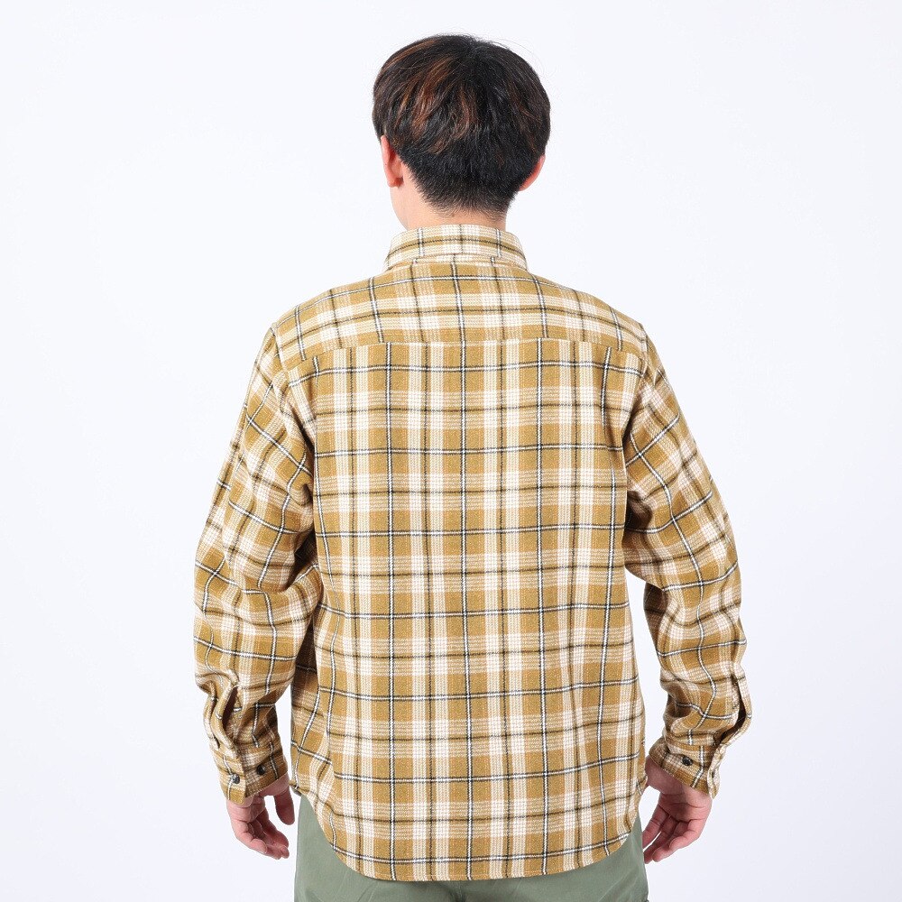 ベンデイビス（BEN DAVIS）（メンズ）HEAVY PLAID 長袖シャツ 23780028-82BEIGE