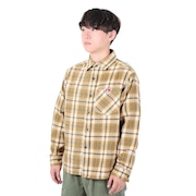 ベンデイビス（BEN DAVIS）（メンズ）HEAVY PLAID 長袖シャツ 23780028-82BEIGE