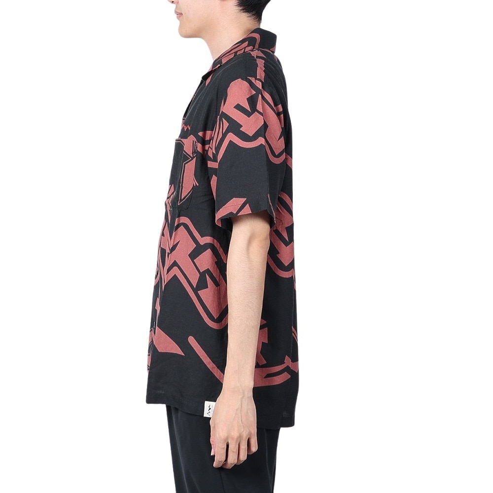 マナスタッシュ（MANASTASH）（メンズ）カタカナ マナロハシャツ 792-4123004 BLACK