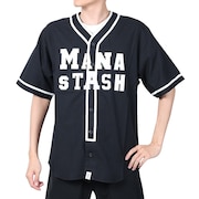 (メンズ)カレッジロゴ ベースボールシャツ 792-4123005 BLACK