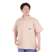 (メンズ)LOGO WORK 半袖シャツ 101242014005-BEIGE