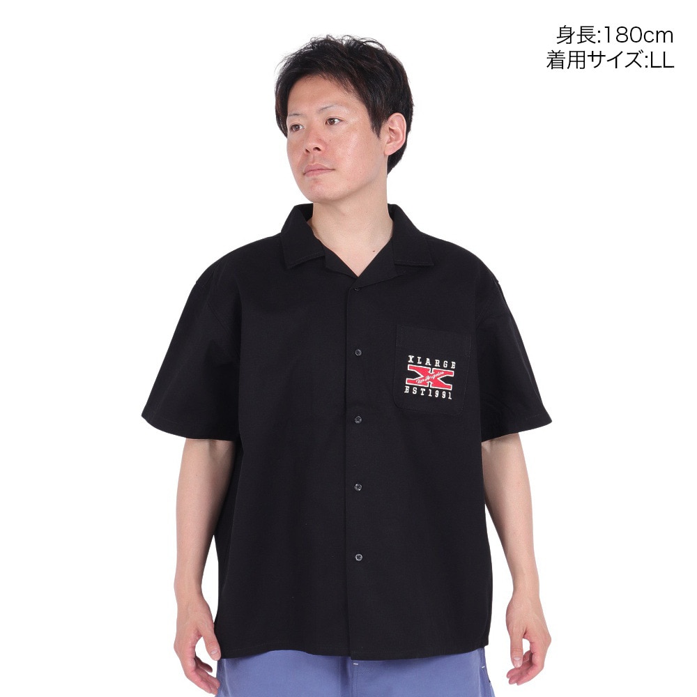 エクストララージ（XLARGE）（メンズ）LOGO WORK 半袖シャツ 101242014005-BLACK