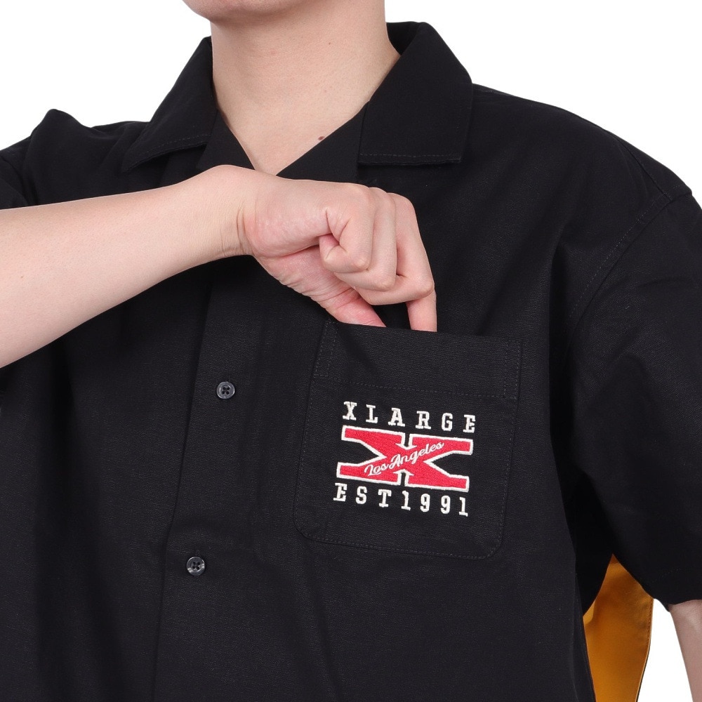 エクストララージ（XLARGE）（メンズ）LOGO WORK 半袖シャツ 101242014005-BLACK
