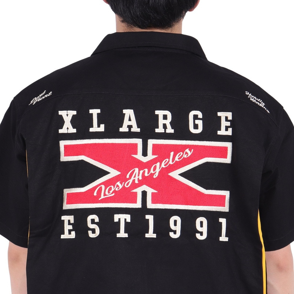 エクストララージ（XLARGE）（メンズ）LOGO WORK 半袖シャツ 101242014005-BLACK