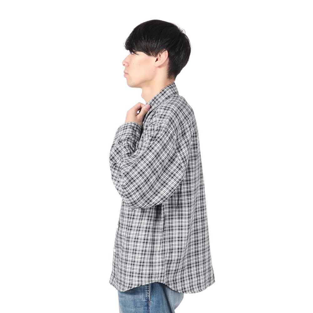 エクストララージ（XLARGE）（メンズ）PLAID ロングスリーブシャツ 101243014001-BLACK