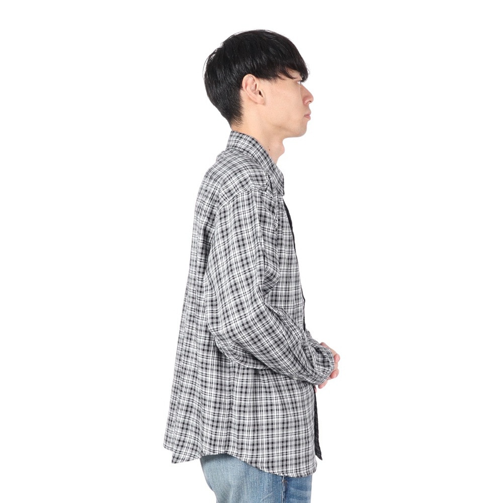 エクストララージ（XLARGE）（メンズ）PLAID ロングスリーブシャツ 101243014001-BLACK