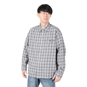 (メンズ)PLAID ロングスリーブシャツ 101243014001-BLACK