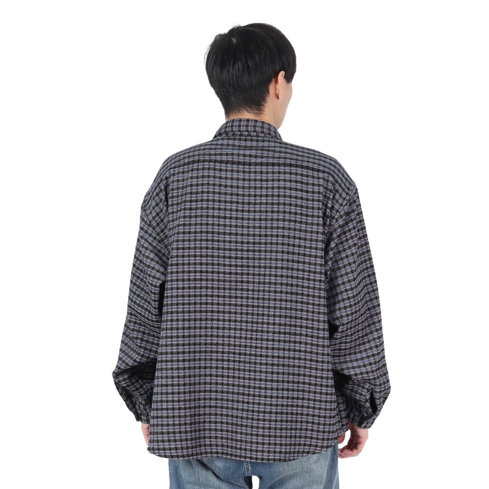 エクストララージ（XLARGE）（メンズ）プレイド ロングスリーブシャツ 101244014002-BLUE