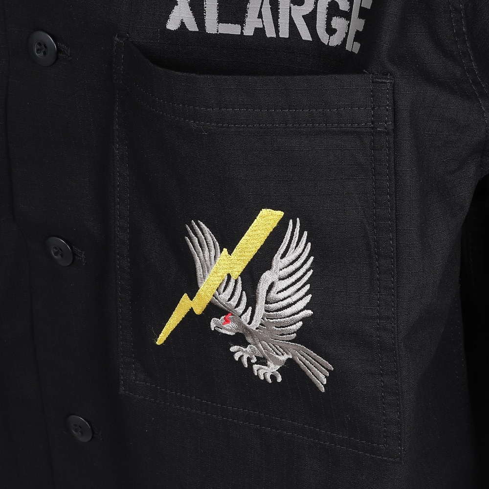 エクストララージ（XLARGE）（メンズ）RIPSTOP MILITARY シャツ 101251014001-BLACK