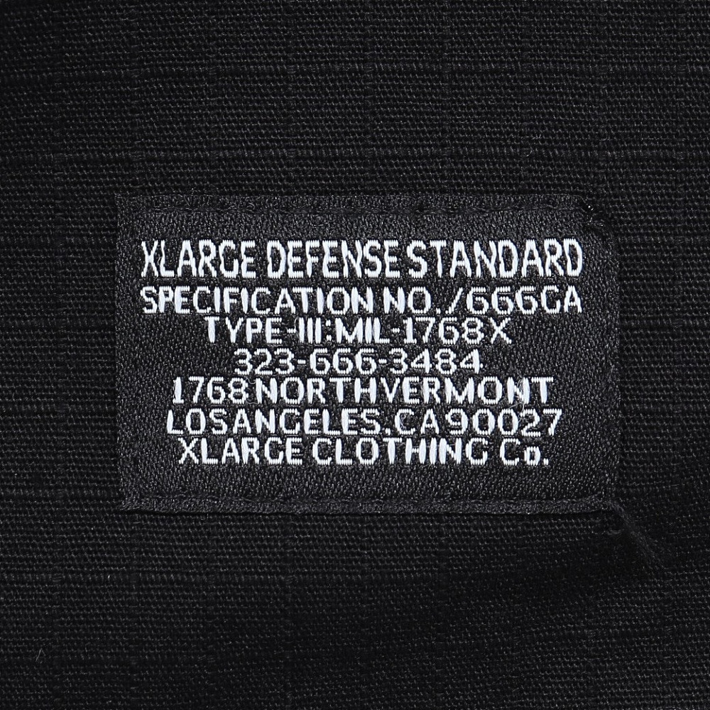 エクストララージ（XLARGE）（メンズ）RIPSTOP MILITARY シャツ 101251014001-BLACK