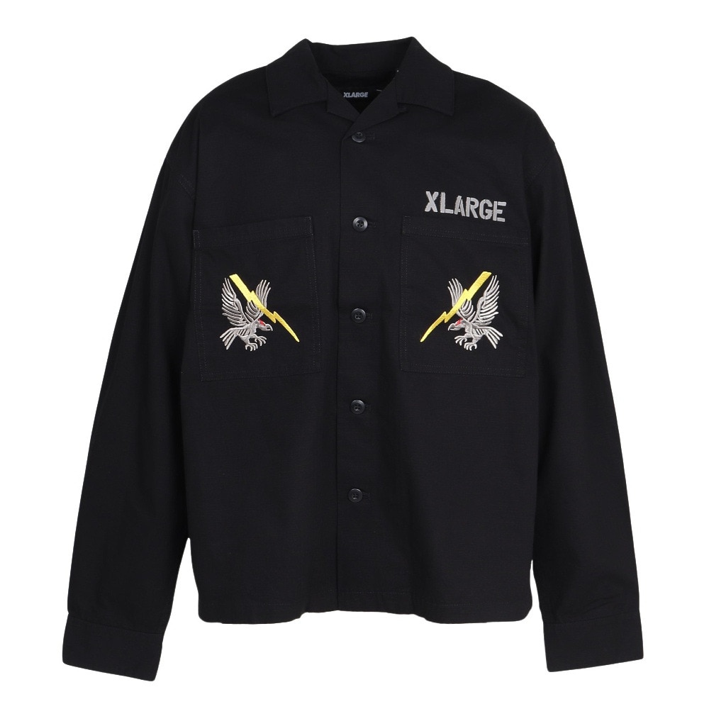 エクストララージ（XLARGE）（メンズ）RIPSTOP MILITARY シャツ 101251014001-BLACK