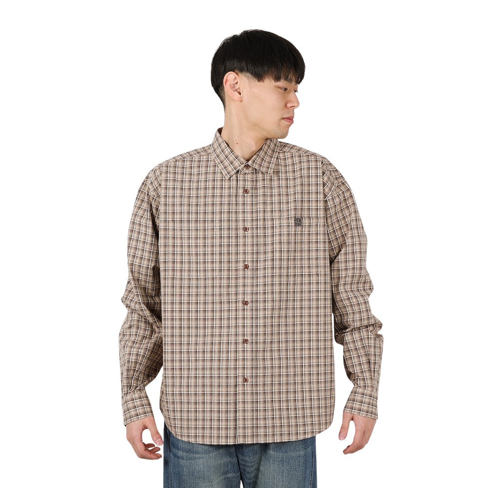 エクストララージ（XLARGE）（メンズ）PLAID 長袖 シャツ 101251014002-BEIGE