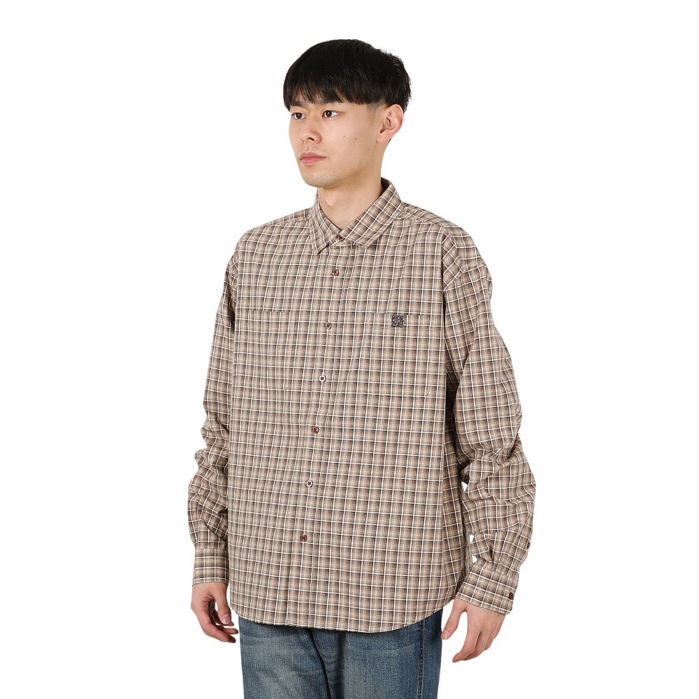エクストララージ（XLARGE）（メンズ）PLAID 長袖 シャツ 101251014002-BEIGE
