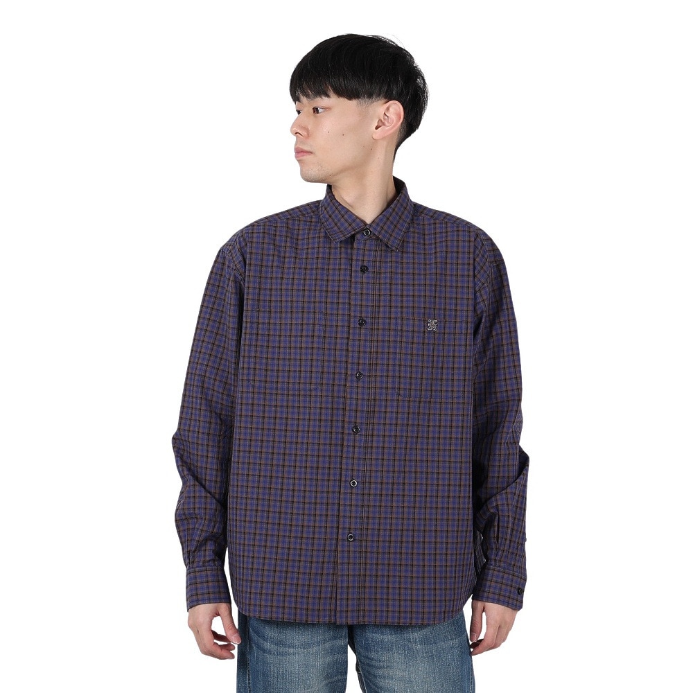 エクストララージ（XLARGE）（メンズ）PLAID 長袖シャツ 101251014002-NAVY