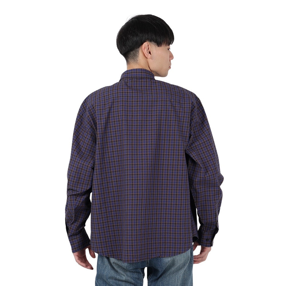 エクストララージ（XLARGE）（メンズ）PLAID 長袖シャツ 101251014002-NAVY