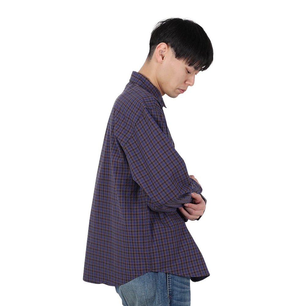 エクストララージ（XLARGE）（メンズ）PLAID 長袖シャツ 101251014002-NAVY