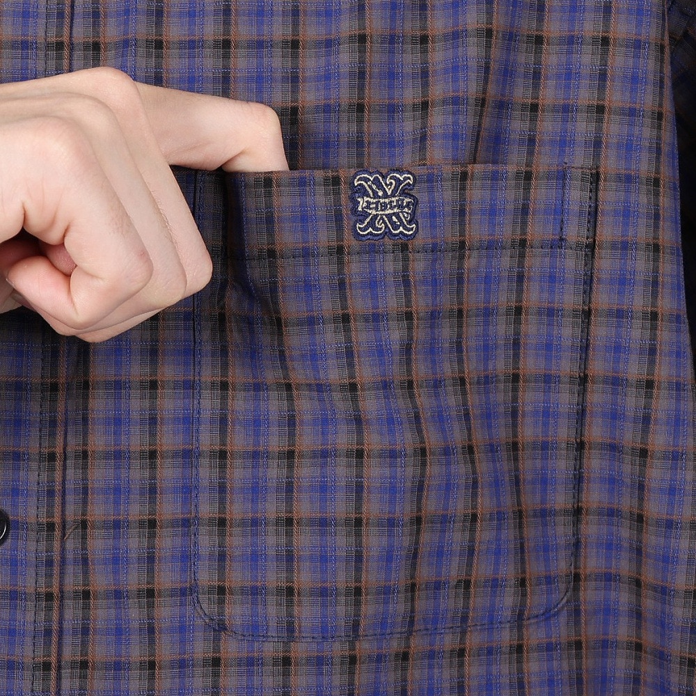 エクストララージ（XLARGE）（メンズ）PLAID 長袖シャツ 101251014002-NAVY