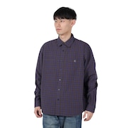 (メンズ)PLAID 長袖シャツ 101251014002-NAVY
