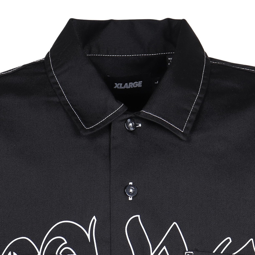 エクストララージ（XLARGE）（メンズ）OLD ENGLISH 半袖ワークシャツ 101251014004-BLACK
