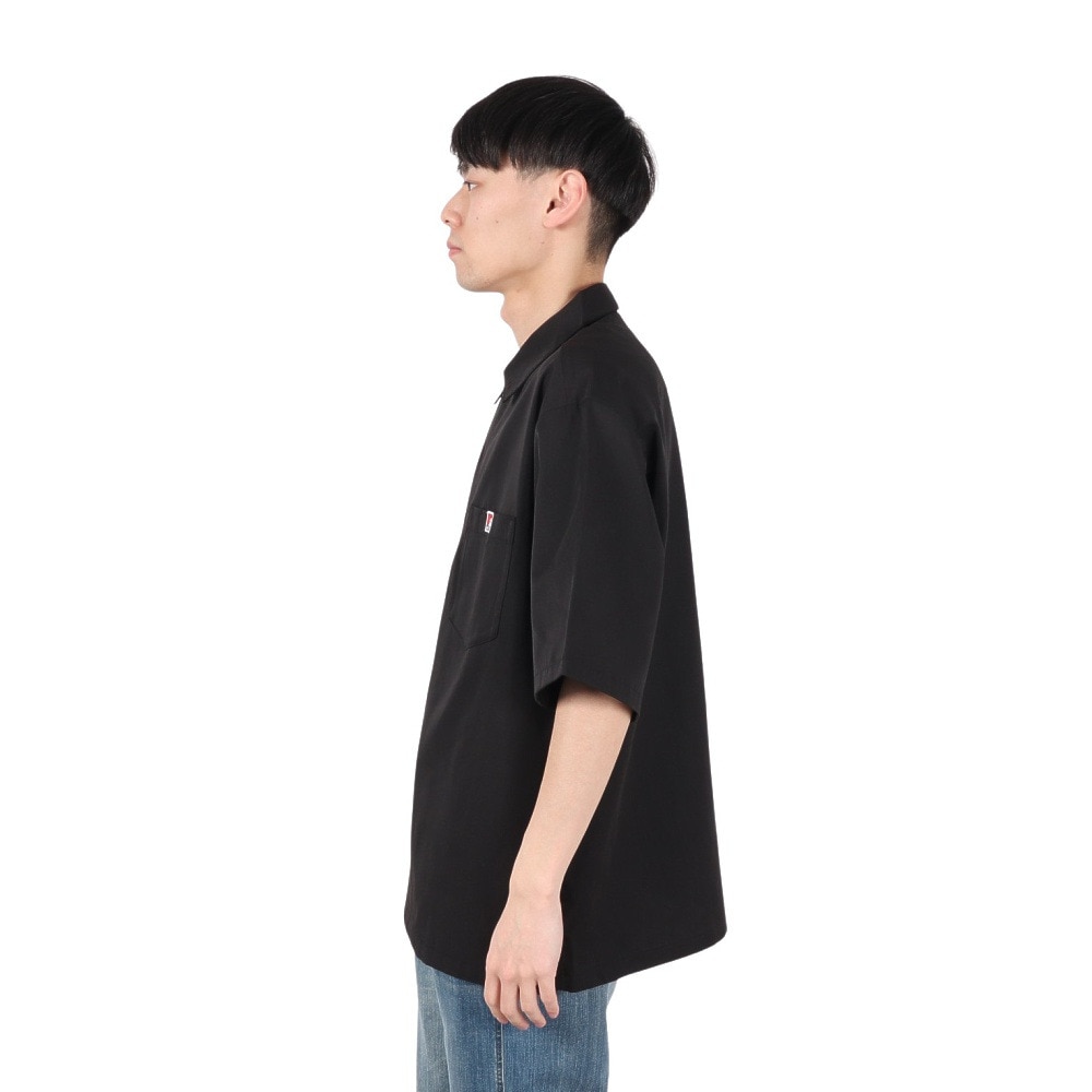 ベンデイビス（BEN DAVIS）（メンズ）ハーフジップ 半袖シャツ 25580030-BLK