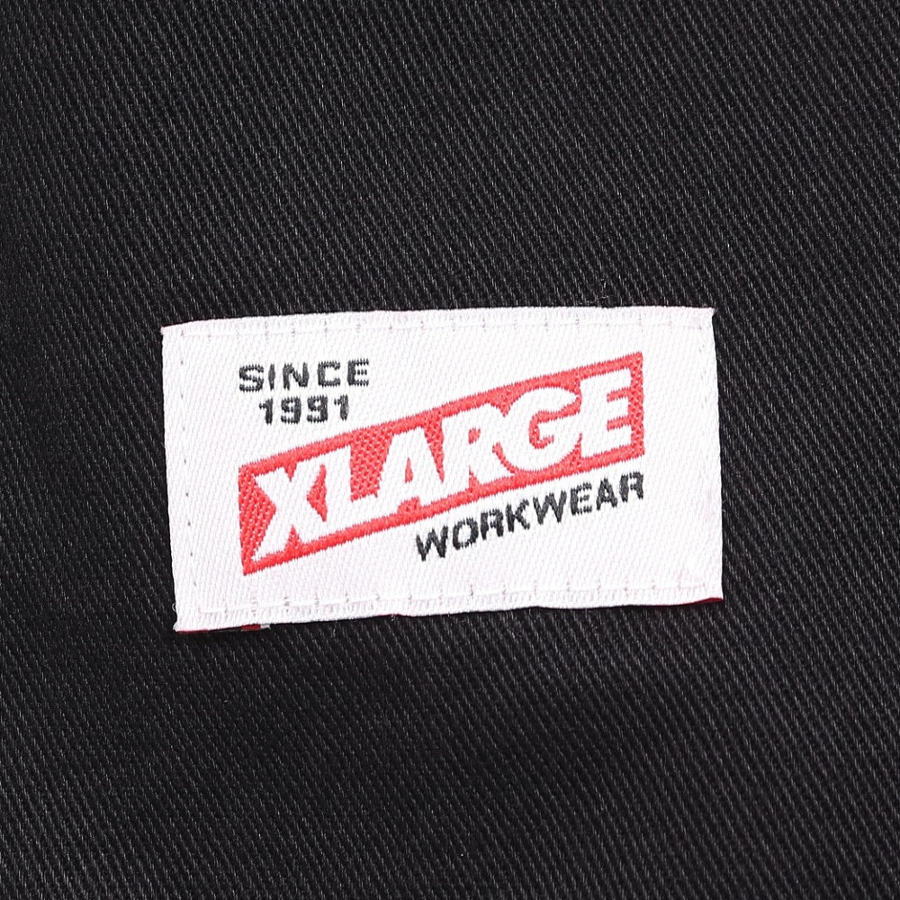 エクストララージ（XLARGE）（メンズ）ジップアップ 半袖 ワークシャツ 101252014001-BLACK