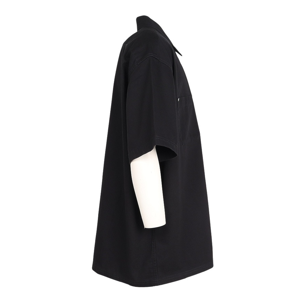 エクストララージ（XLARGE）（メンズ）ジップアップ 半袖 ワークシャツ 101252014001-BLACK