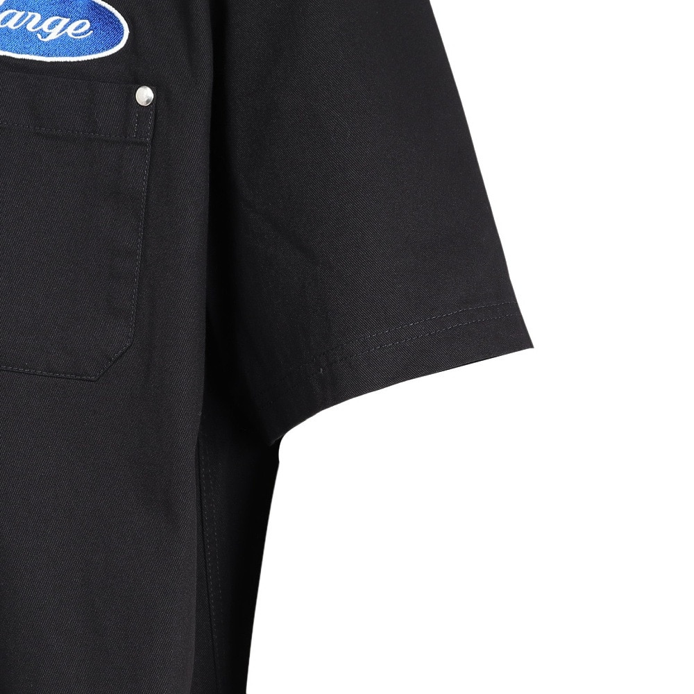 エクストララージ（XLARGE）（メンズ）ジップアップ 半袖 ワークシャツ 101252014001-BLACK