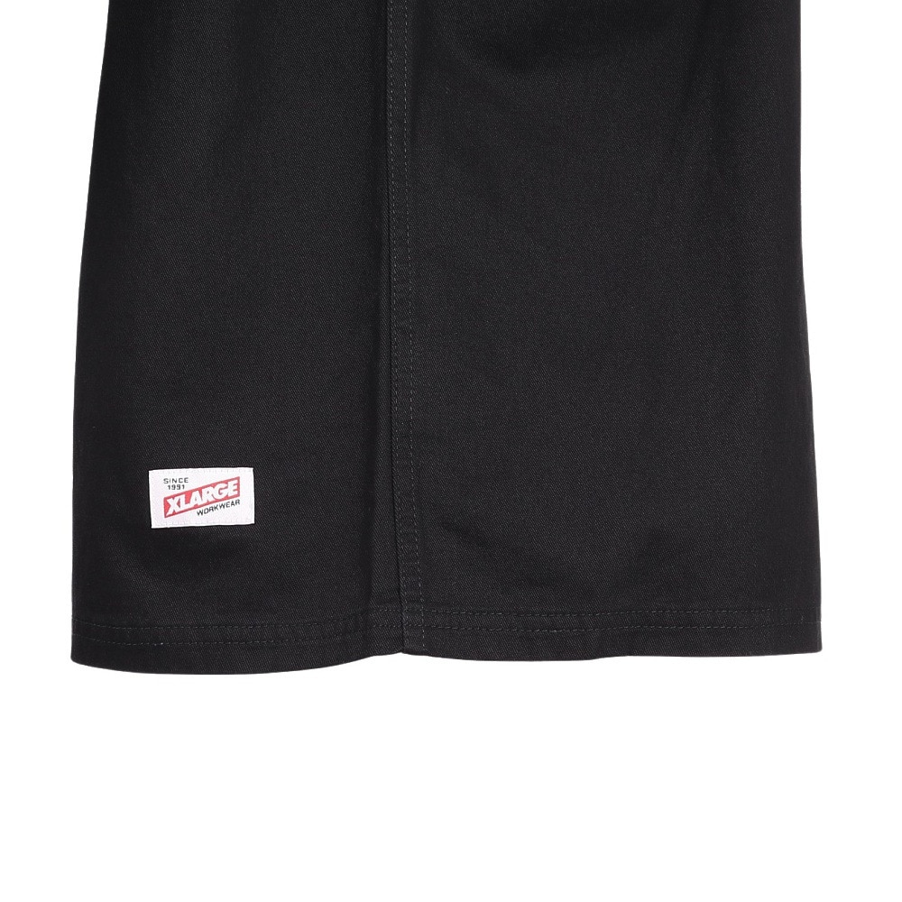 エクストララージ（XLARGE）（メンズ）ジップアップ 半袖 ワークシャツ 101252014001-BLACK