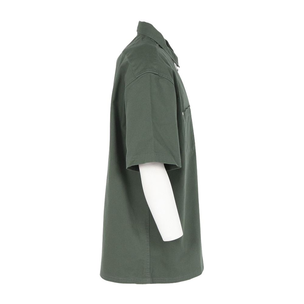 エクストララージ（XLARGE）（メンズ）ジップアップ 半袖 ワークシャツ 101252014001-GREEN