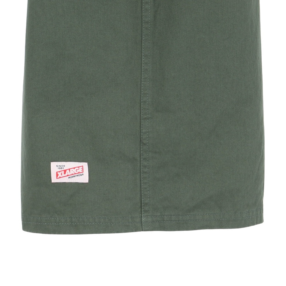 エクストララージ（XLARGE）（メンズ）ジップアップ 半袖 ワークシャツ 101252014001-GREEN