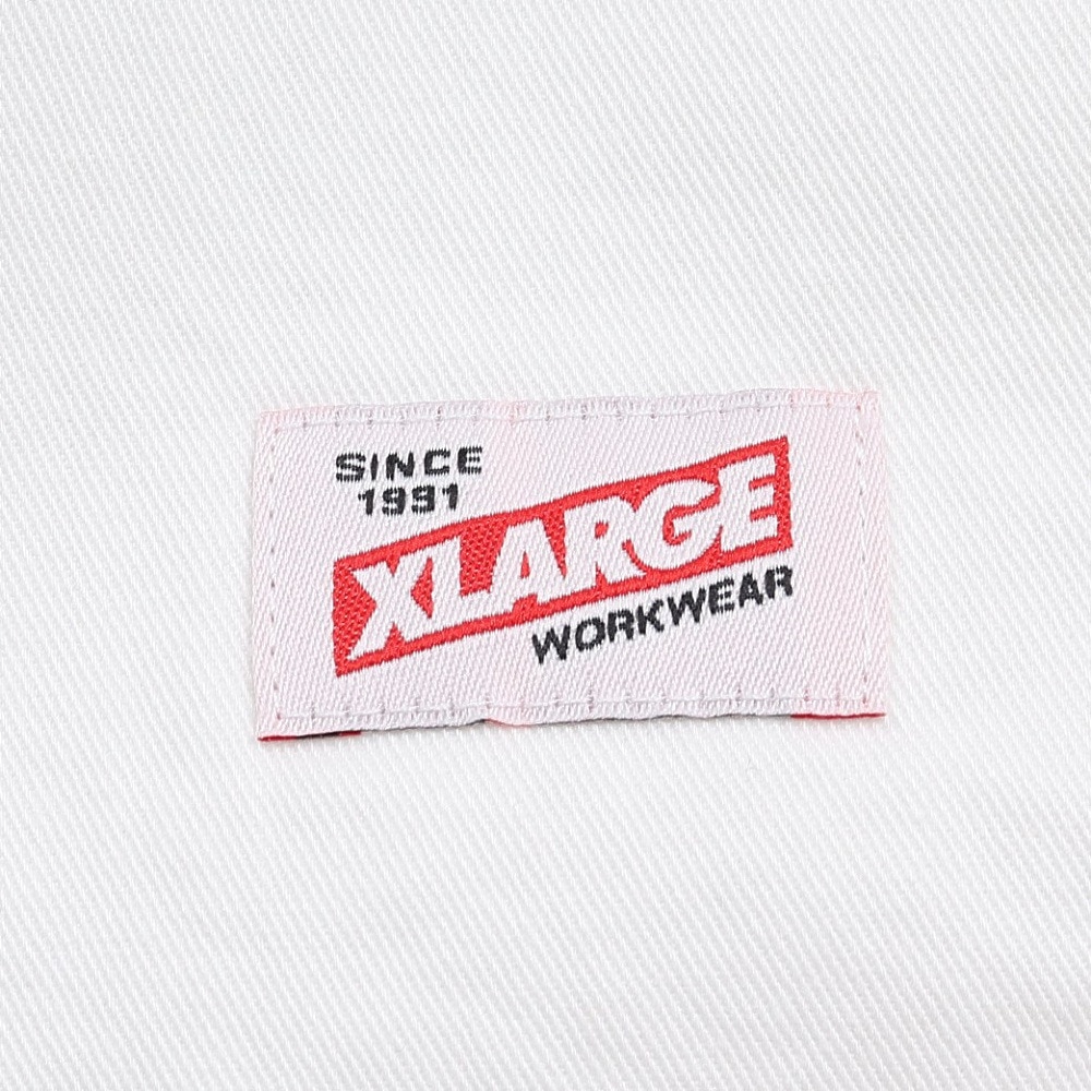 エクストララージ（XLARGE）（メンズ）ジップアップ 半袖 ワークシャツ 101252014001-WHITE