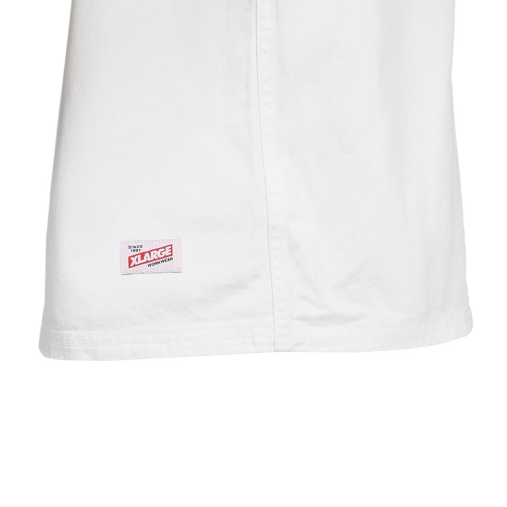 エクストララージ（XLARGE）（メンズ）ジップアップ 半袖 ワークシャツ 101252014001-WHITE
