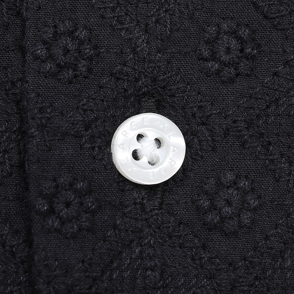 エクストララージ（XLARGE）（メンズ）EMBROIDERED 半袖 レースシャツ 101252014005-BLACK
