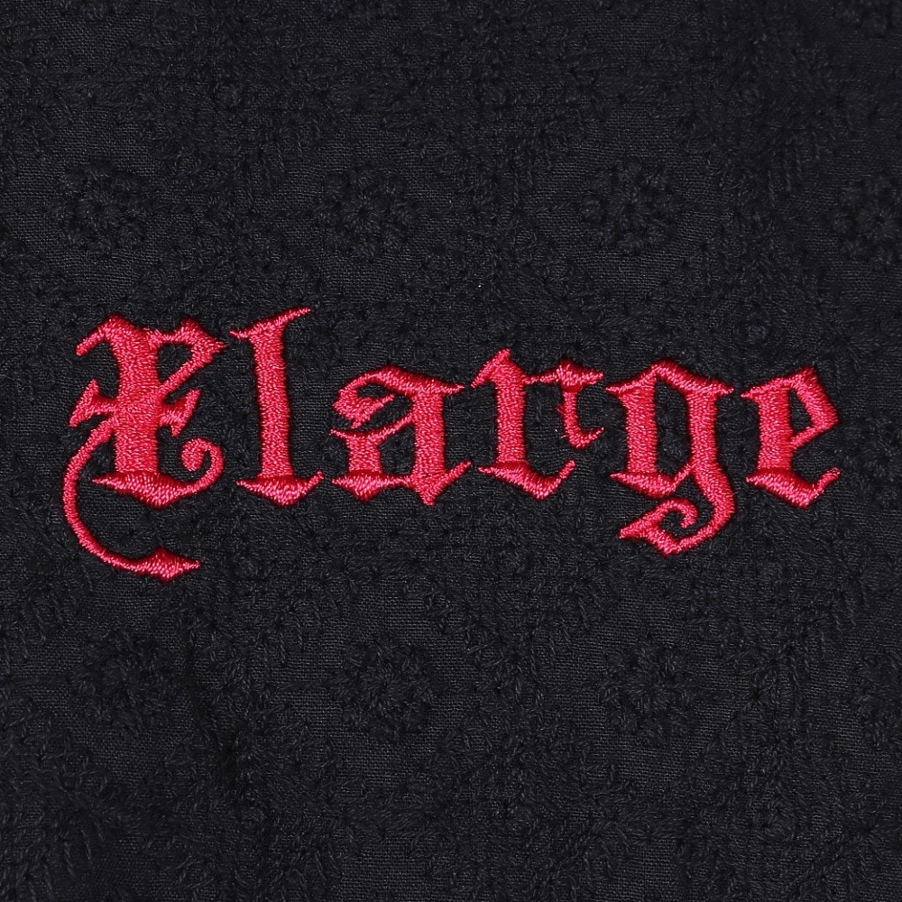 エクストララージ（XLARGE）（メンズ）EMBROIDERED 半袖 レースシャツ 101252014005-BLACK