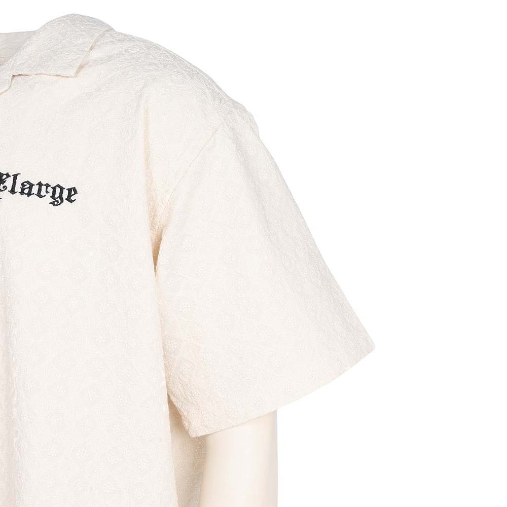 エクストララージ（XLARGE）（メンズ）EMBROIDERED 半袖 レースシャツ 101252014005-OFF WHITE