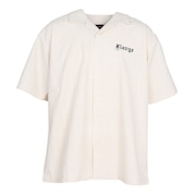 (メンズ)EMBROIDERED 半袖 レースシャツ 101252014005-OFF WHITE