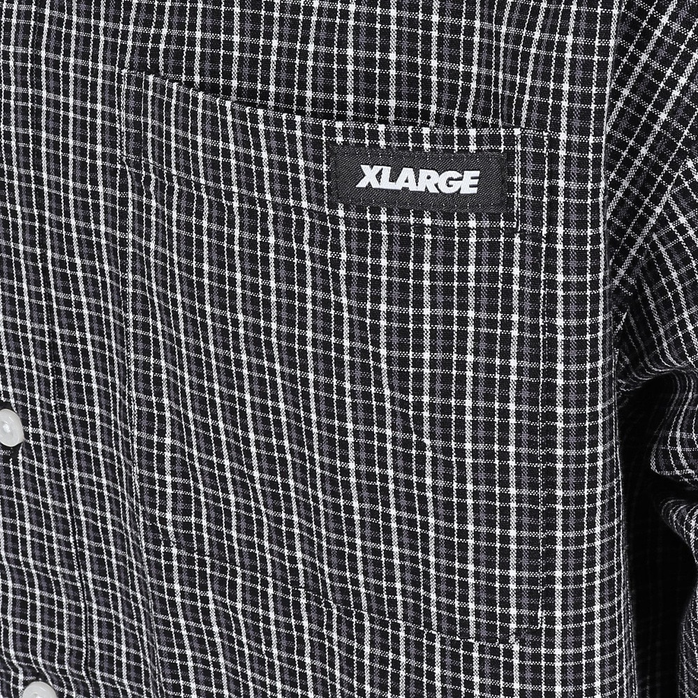 エクストララージ（XLARGE）（メンズ）PLAID 長袖シャツ 101253014003-BLACK