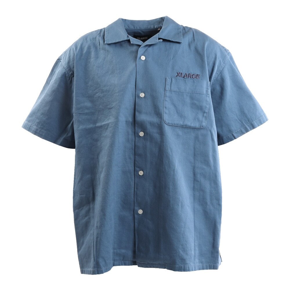 オープンカラー 半袖シャツ 101202014010 BLU オンライン価格