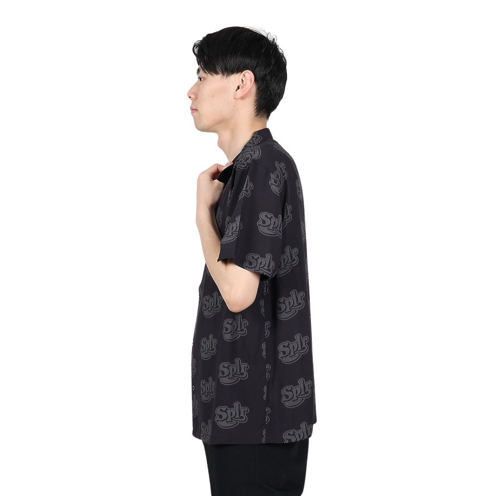 SPLR（SPLR）（メンズ）Allover ロゴ オープン カラー 半袖シャツ 2412-18115-00100