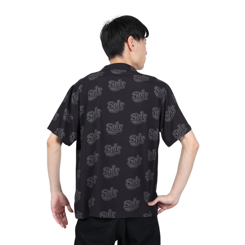 SPLR（SPLR）（メンズ）Allover ロゴ オープン カラー 半袖シャツ 2412-18115-00100