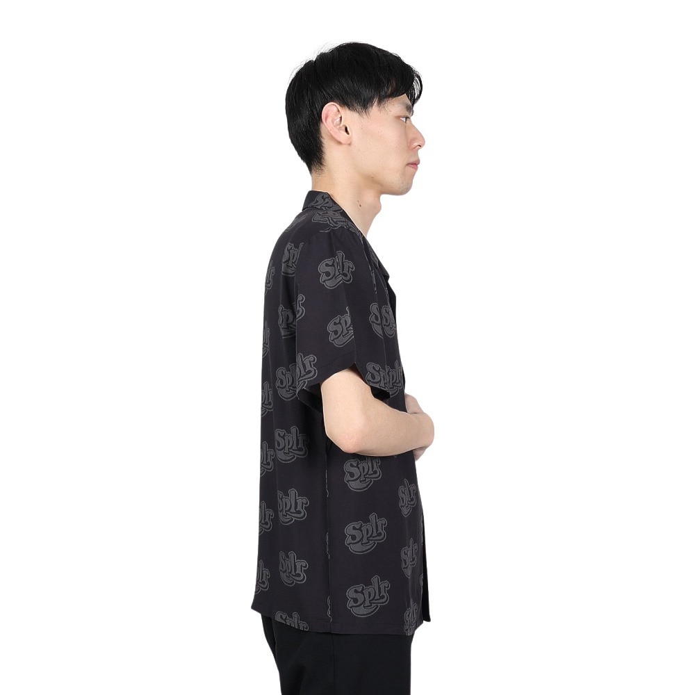 SPLR（SPLR）（メンズ）Allover ロゴ オープン カラー 半袖シャツ 2412-18115-00100