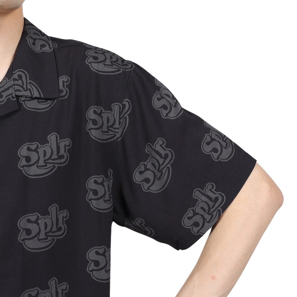 SPLR（SPLR）（メンズ）Allover ロゴ オープン カラー 半袖シャツ 2412-18115-00100