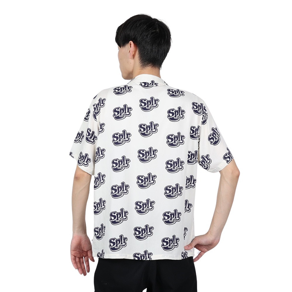 SPLR（SPLR）（メンズ）Allover ロゴ オープン カラー 半袖シャツ 2412-18115-00105