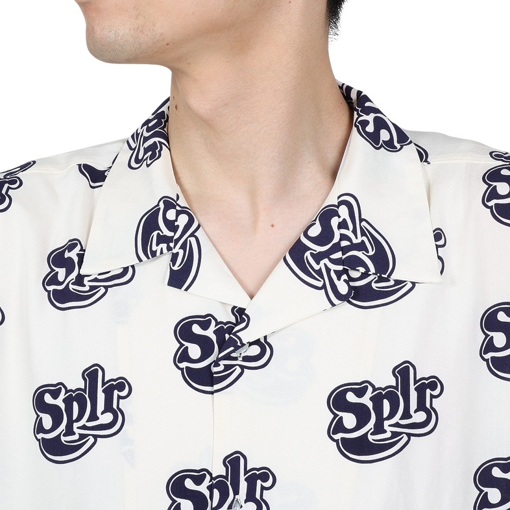 SPLR（SPLR）（メンズ）Allover ロゴ オープン カラー 半袖シャツ 2412-18115-00105
