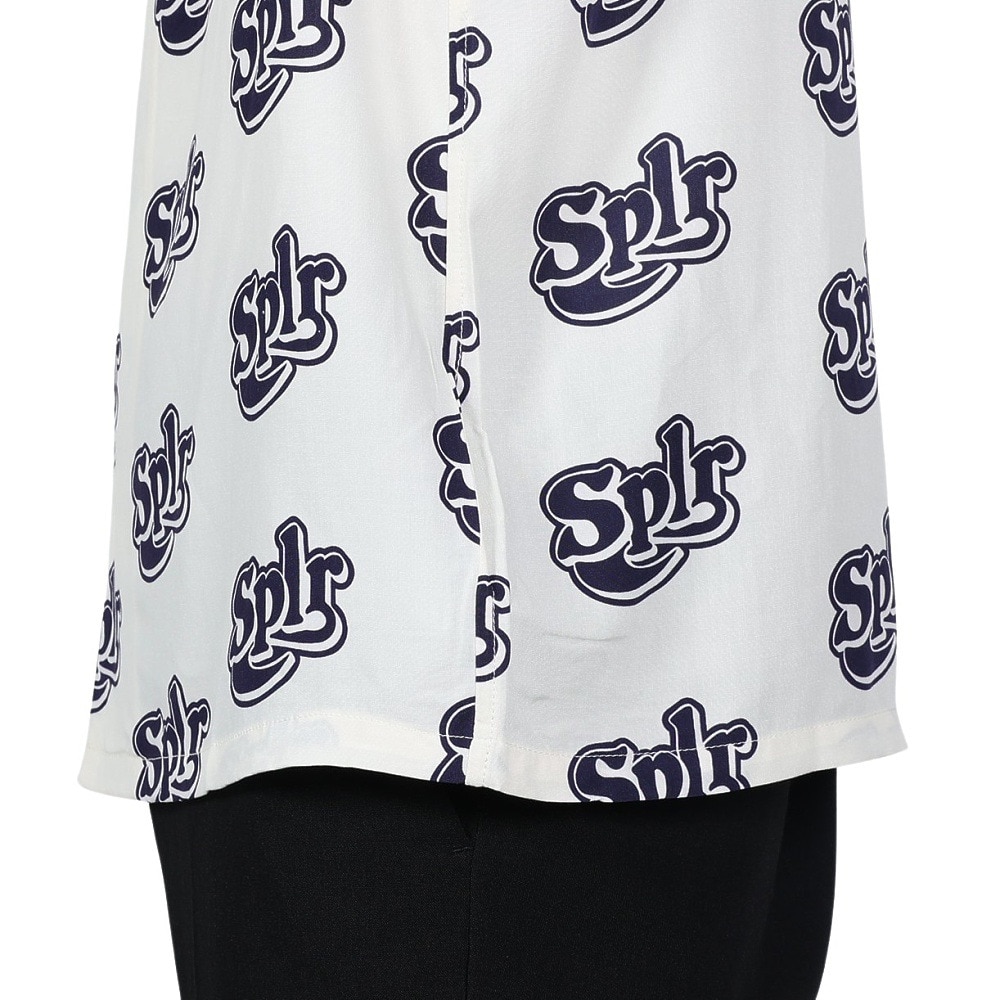 SPLR（SPLR）（メンズ）Allover ロゴ オープン カラー 半袖シャツ 2412-18115-00105
