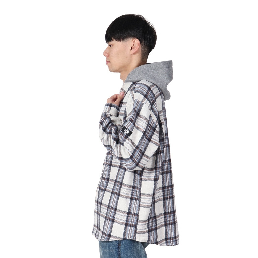 IPD（IPD）（メンズ）OG フーディ フランネル シャツ IPDFLOG-816-CRM