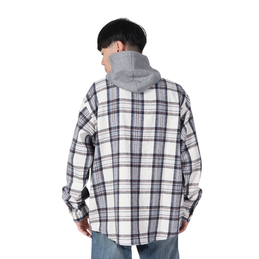 IPD（IPD）（メンズ）OG フーディ フランネル シャツ IPDFLOG-816-CRM