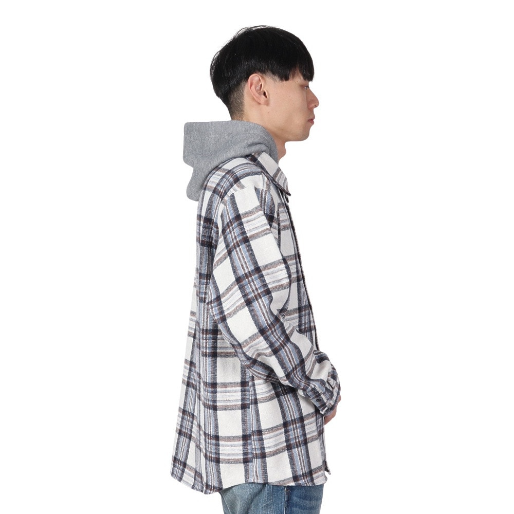 IPD（IPD）（メンズ）OG フーディ フランネル シャツ IPDFLOG-816-CRM
