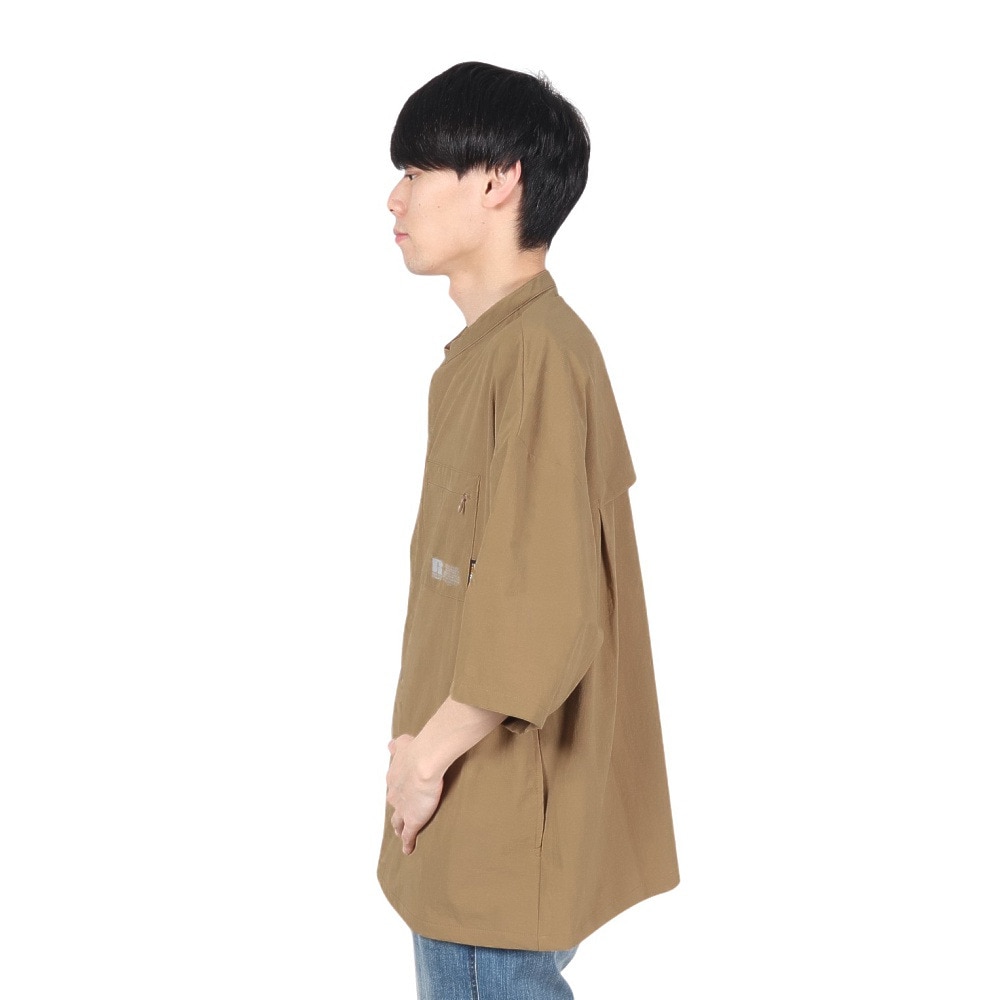 ラッセル（RUSSELL）（メンズ）CORDURA ノーカラーシャツ RBM22S0006 BRN